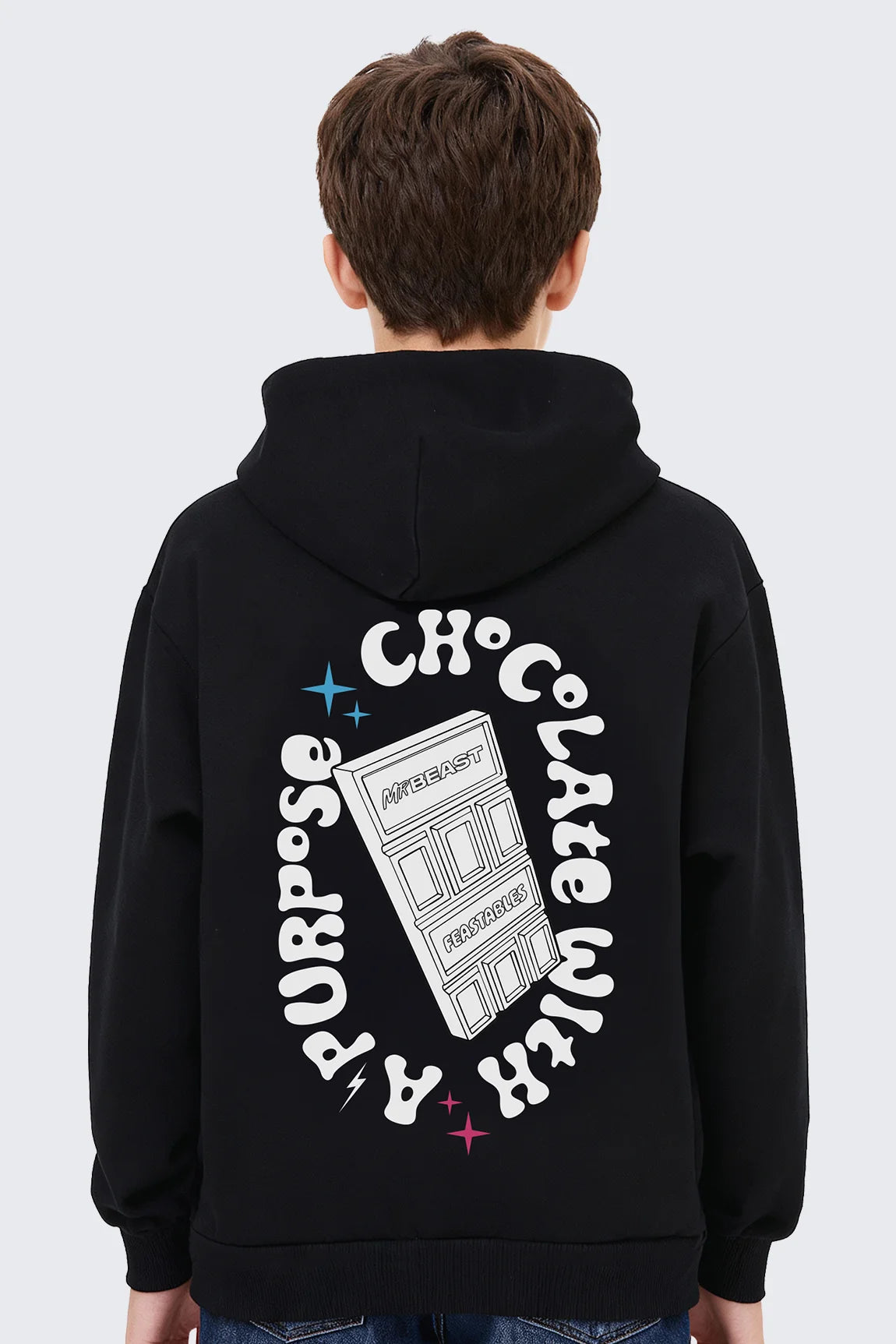 Youth Feastables Retro Hoodie - Black Main image