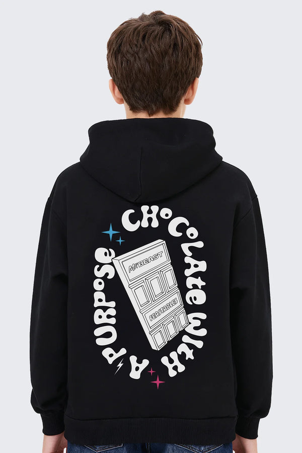 Youth Feastables Retro Hoodie - Black