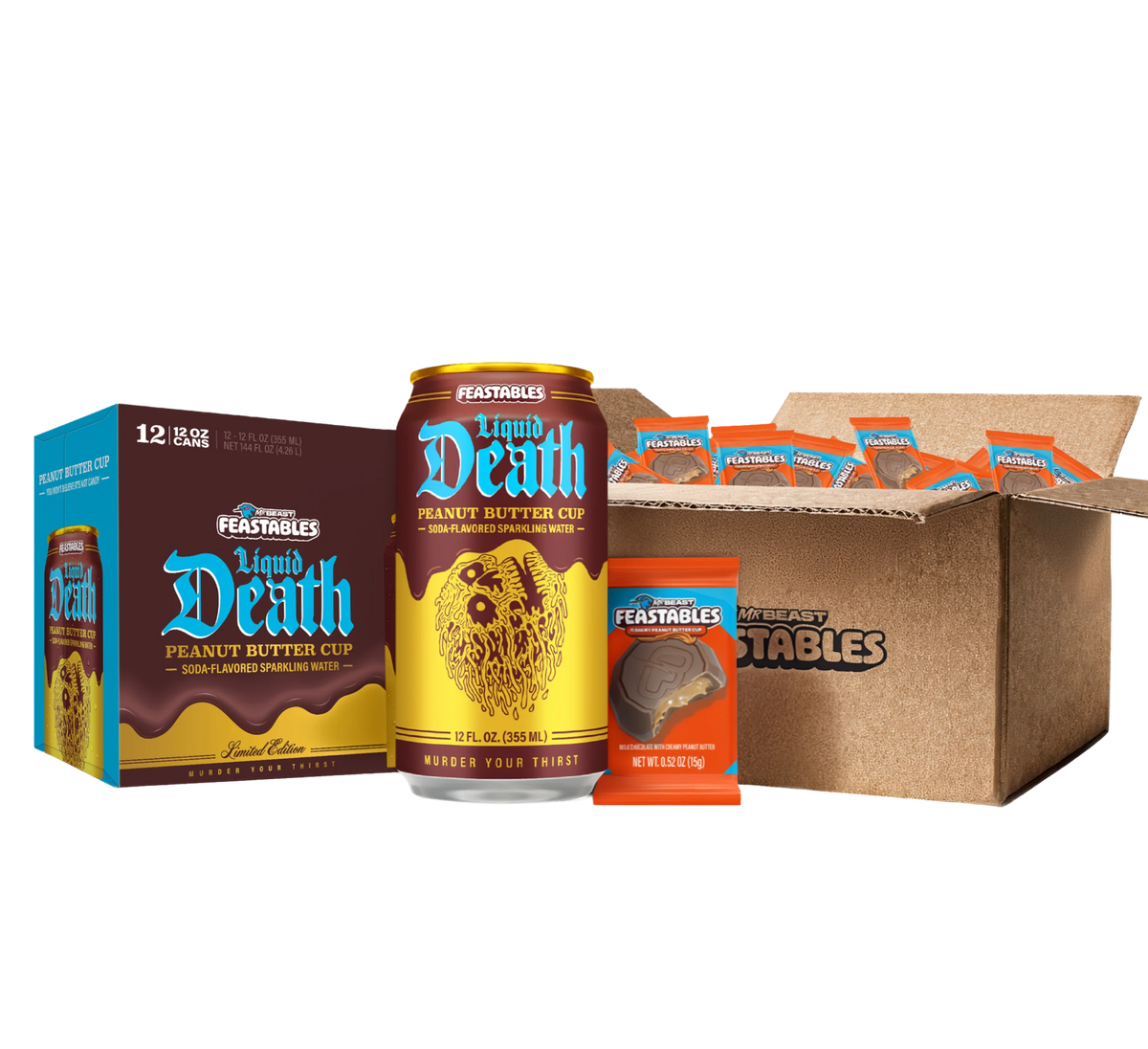 Feastables × Liquid Death Peanut Butter Cup Bundle Main image