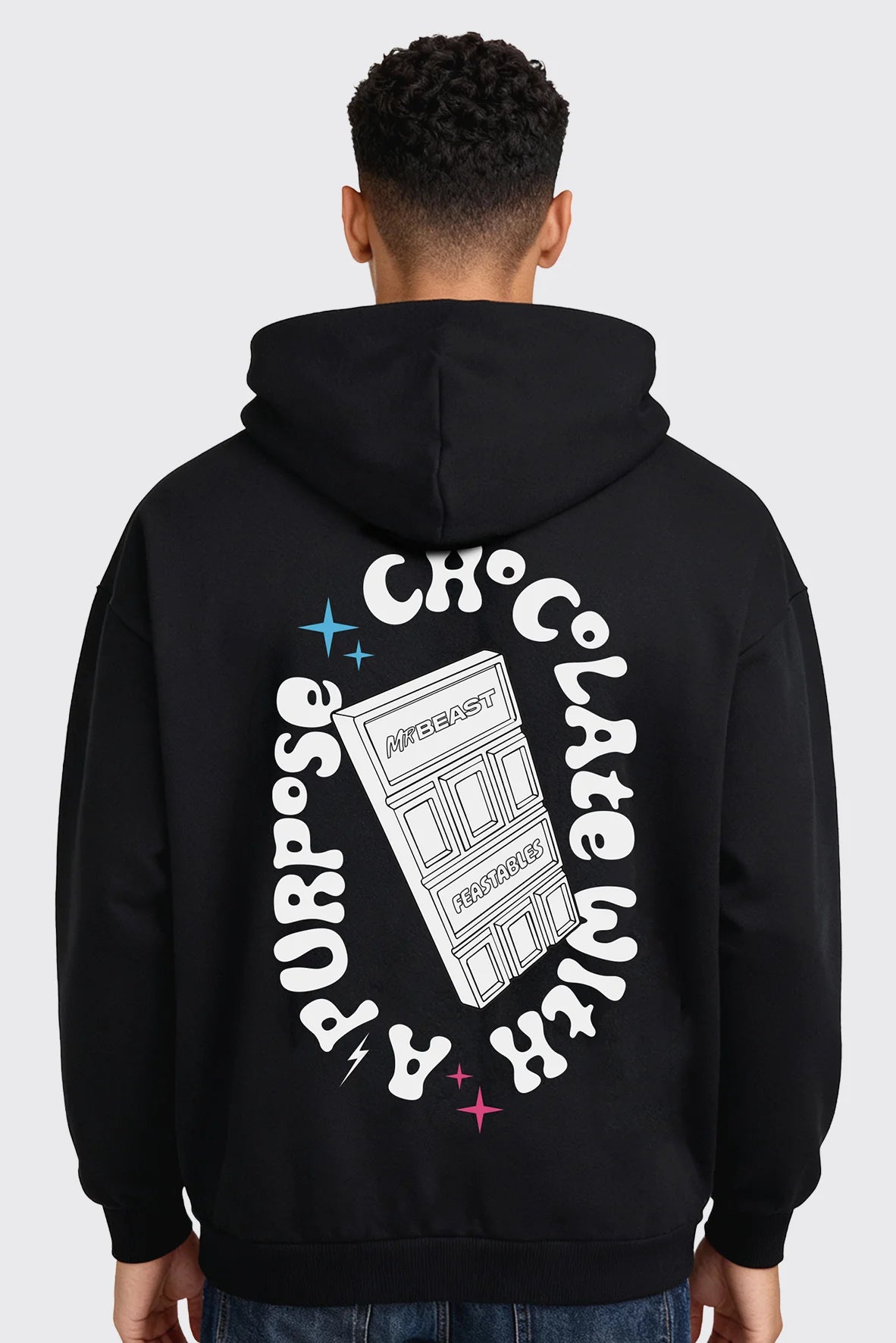 Feastables Retro Hoodie - Black Main image