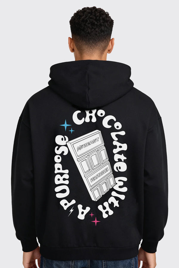 Feastables Retro Hoodie - Black